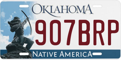 OK license plate 907BRP
