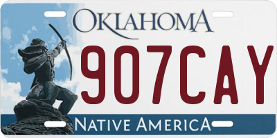 OK license plate 907CAY