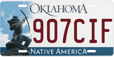 OK license plate 907CIF