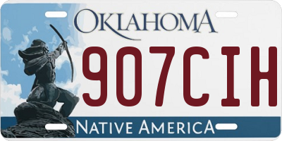 OK license plate 907CIH