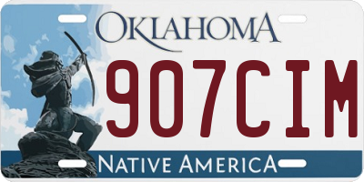 OK license plate 907CIM