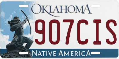 OK license plate 907CIS
