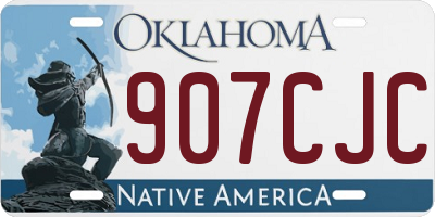 OK license plate 907CJC