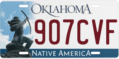 OK license plate 907CVF