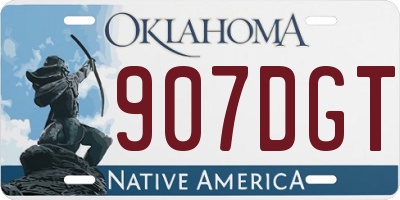 OK license plate 907DGT