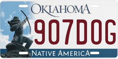 OK license plate 907DOG