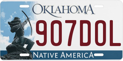 OK license plate 907DOL