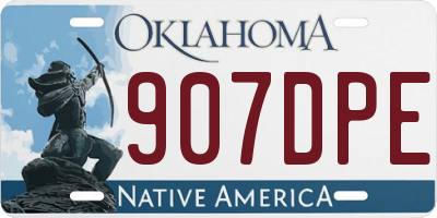 OK license plate 907DPE