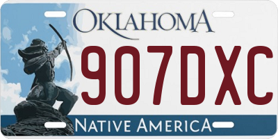 OK license plate 907DXC
