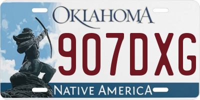 OK license plate 907DXG