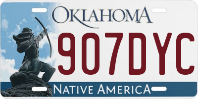 OK license plate 907DYC