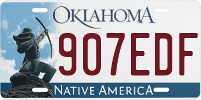 OK license plate 907EDF