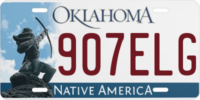 OK license plate 907ELG