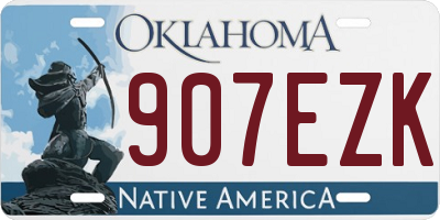 OK license plate 907EZK