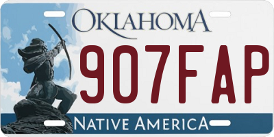 OK license plate 907FAP