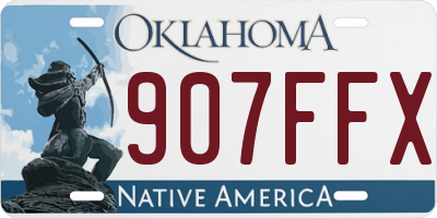 OK license plate 907FFX