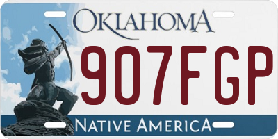 OK license plate 907FGP