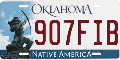 OK license plate 907FIB