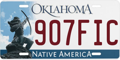 OK license plate 907FIC