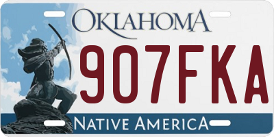OK license plate 907FKA