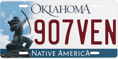 OK license plate 907VEN