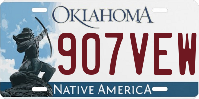 OK license plate 907VEW