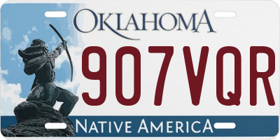 OK license plate 907VQR