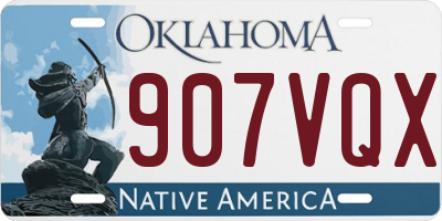 OK license plate 907VQX