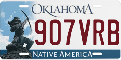 OK license plate 907VRB