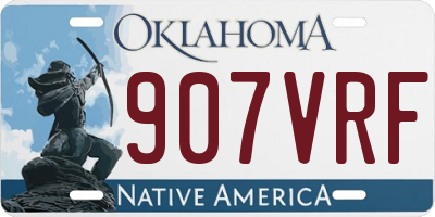 OK license plate 907VRF