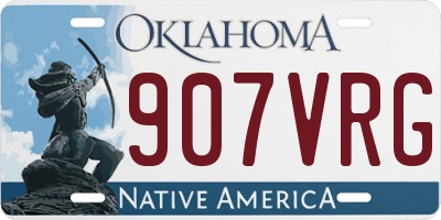 OK license plate 907VRG