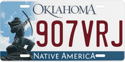 OK license plate 907VRJ
