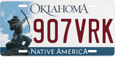 OK license plate 907VRK
