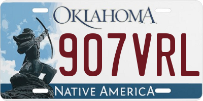 OK license plate 907VRL