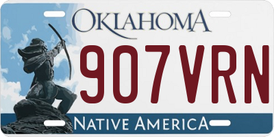 OK license plate 907VRN