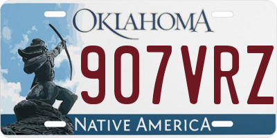 OK license plate 907VRZ