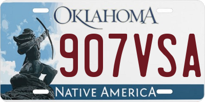 OK license plate 907VSA