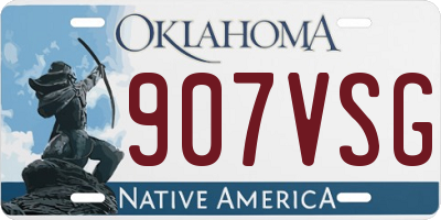 OK license plate 907VSG