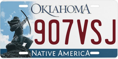 OK license plate 907VSJ