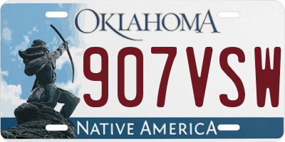 OK license plate 907VSW