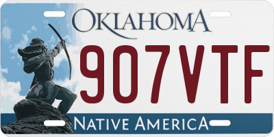 OK license plate 907VTF
