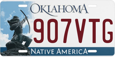 OK license plate 907VTG
