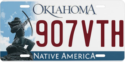 OK license plate 907VTH