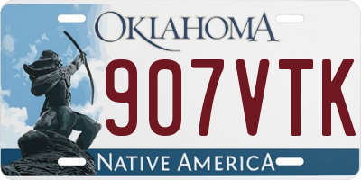 OK license plate 907VTK
