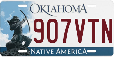 OK license plate 907VTN