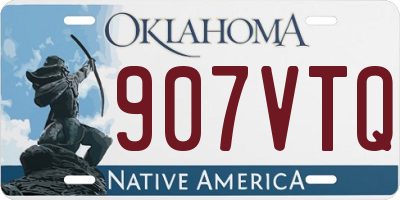 OK license plate 907VTQ