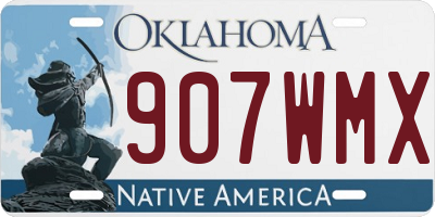 OK license plate 907WMX