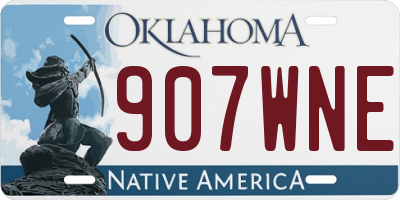 OK license plate 907WNE