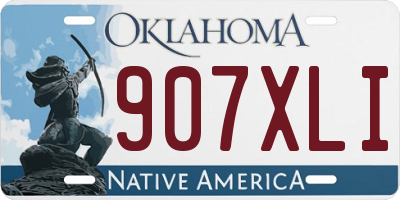 OK license plate 907XLI