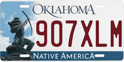 OK license plate 907XLM